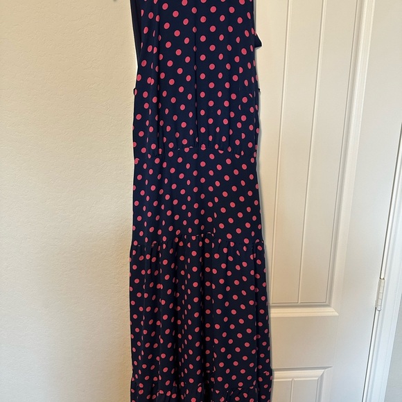 Sam Edelman Women’s Tiered Blue/Pink Halter Midi Party‎ Cocktail Dress Size 10 - Picture 2 of 14
